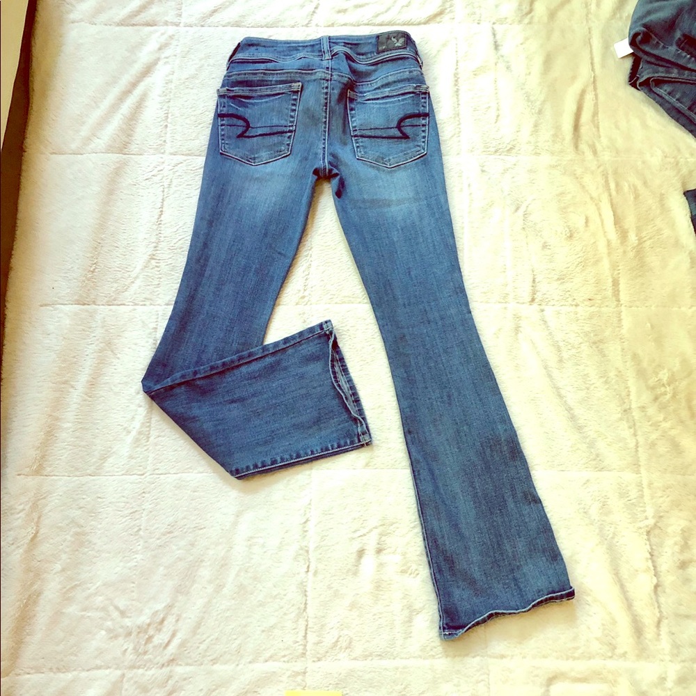 American Eagle 00 kick boot blue jeans